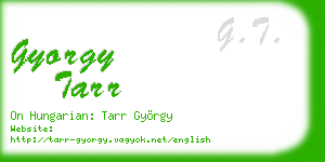 gyorgy tarr business card